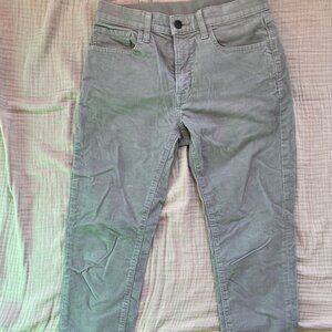 Uniqlo grey corduroy pants size 29